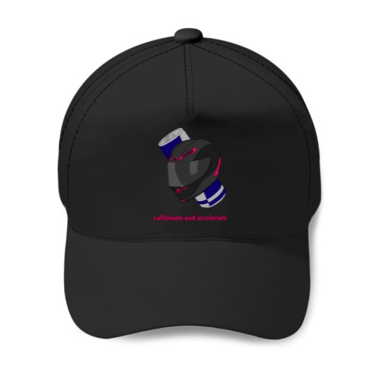 Discover Caffeinate and accelerate redbulx Baseball Caps