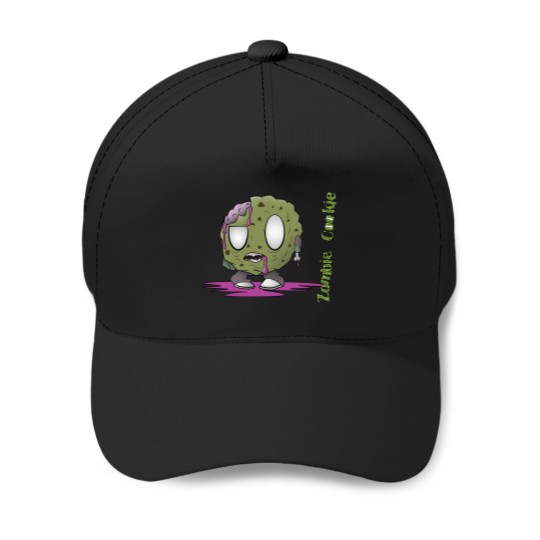 Discover Cute Spooky Undead Cookie Monster Baseball Caps