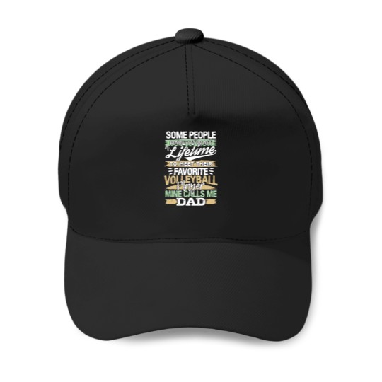 Discover My Favorite Volleyball player Calls Me Dad Baseball Caps