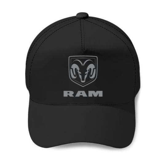 Discover ram trucks grey logo Baseball Caps