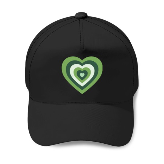 Discover Power Puff Girls Heart in Greens Baseball Caps