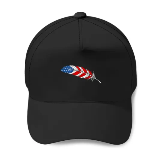 Discover Veteran Vets Native American Feather Flag Indian Pride Veteran July 4th Veterans Baseball Caps