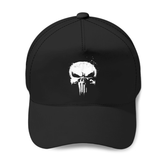 Discover The White Skull Logo   T-Shirt Baseball Caps