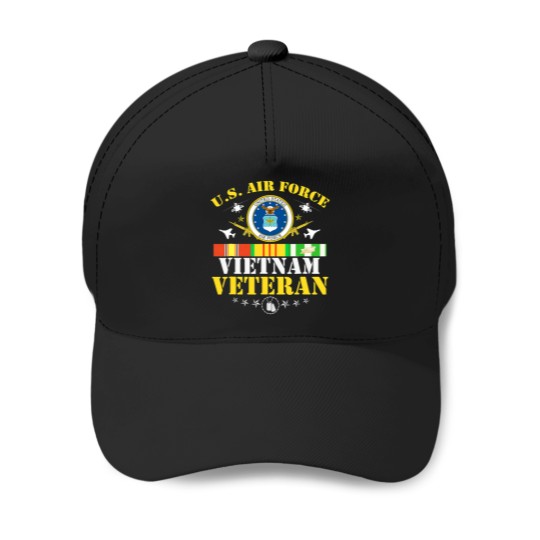 Discover Veteran Vets US Air forces Vietnam Veteran USA Flag Vietnam Vet Flag 2 Veterans Baseball Caps