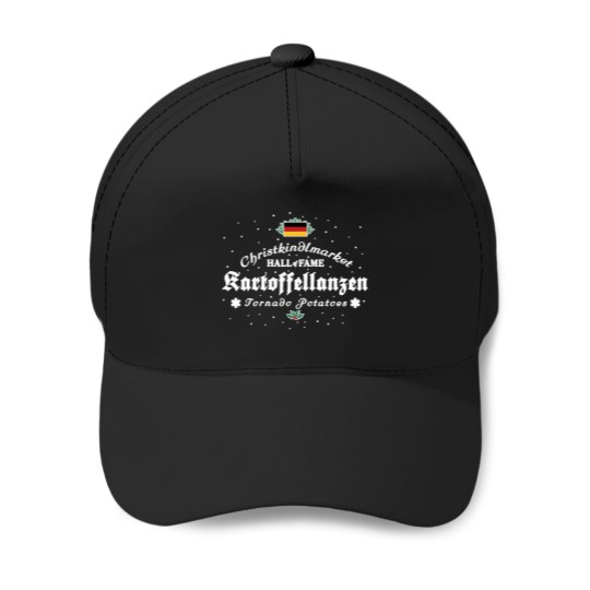 Discover Christmas-Market-Food-German-Kartoffellanzen-Tornado-Potatoes T-Shirt Baseball Caps