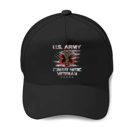 Discover Veteran Vets U.S armys Combat Medic Proud Veteran medicals Military Retired Veterans Baseball Caps