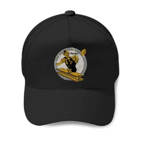 Discover Pittsburg Steeler vintage logo Baseball Caps