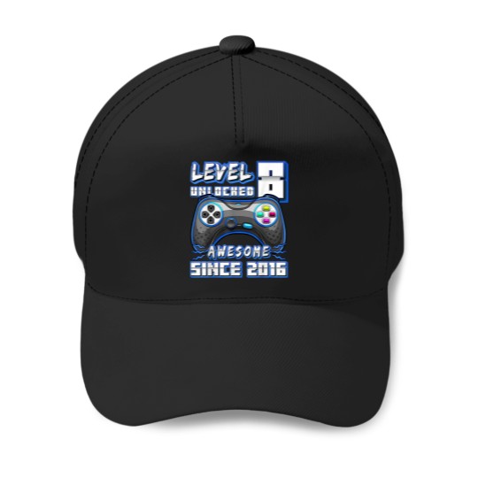 Discover 8th Birthday Gamer 8 Year Old Funny Bday Boy Eig Baseball Caps