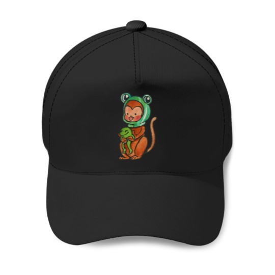 Discover Frog Monkey Baseball Caps