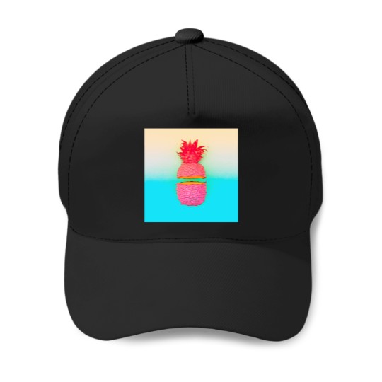 Discover Neons pop art pink and blue pineapples Baseball Caps