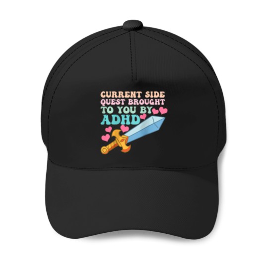 Discover Current Side Quest Brought To You By Adhd Design Baseball Caps