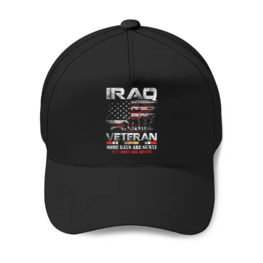Discover Iraq Veteran Iraq Wars Service Distressed Patriotic Baseball Caps
