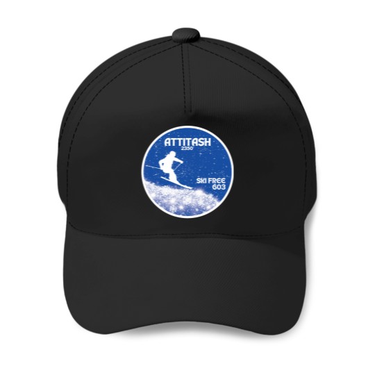 Discover Attitash - skis Free 603 Downhill skis Badge Baseball Caps