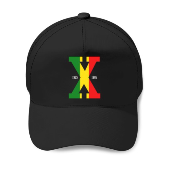 Discover Red Green And Yellow Malcolm X 1925 - 1965 T-Shirt Baseball Caps