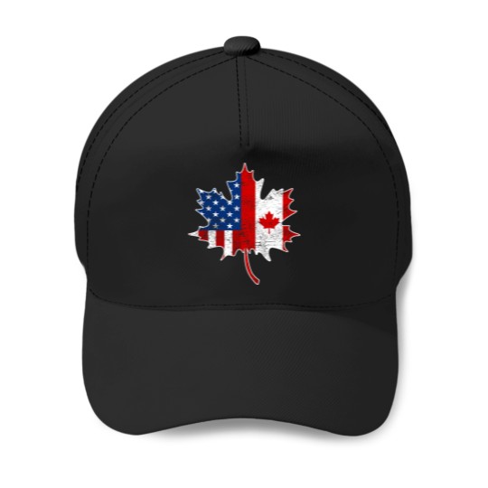 Discover Maple Leaf Canadian American Flag Canada 51st State Baseball Caps