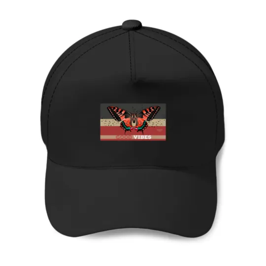 Discover Good-Vibes-Red-Earth-Butterfly T-Shirt Baseball Caps