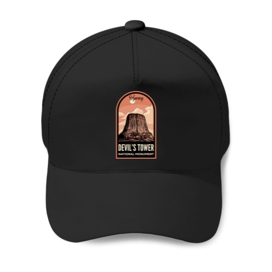 Discover devils tower national monument wyoming Baseball Caps