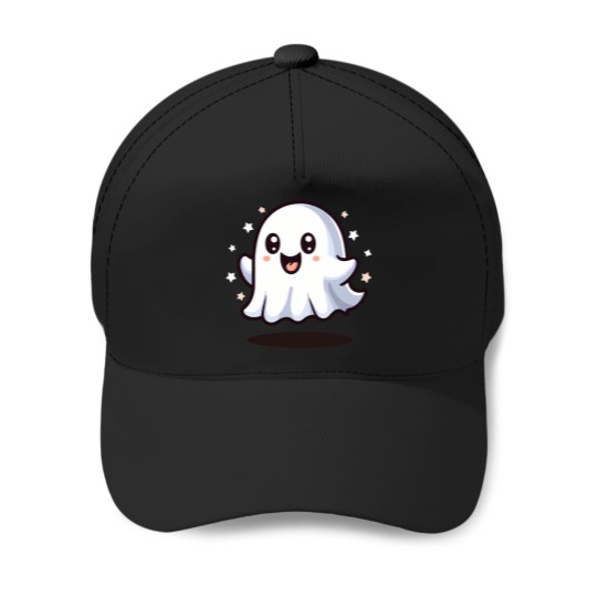 Discover Smiling Ghost Baseball Caps