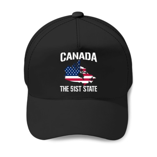 Discover Trump Canada 51st State Funny Trump Canada_1 Baseball Caps