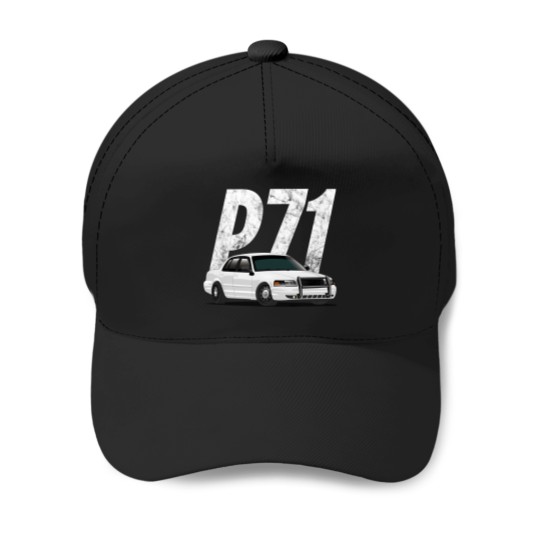 Discover Crown Vic P71 White Cop Car Interceptor Vic Gift Baseball Caps