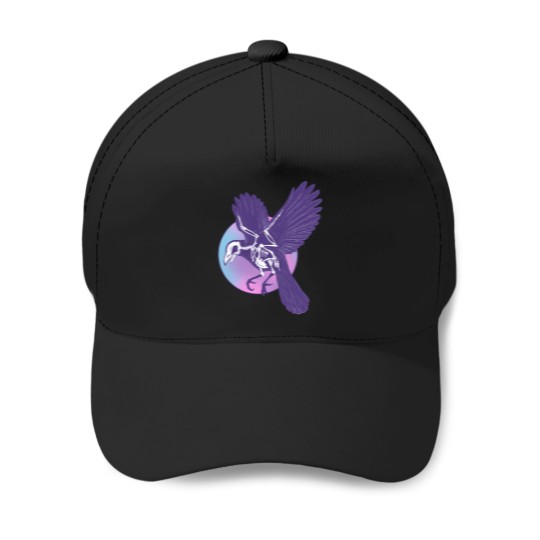 Discover Crow Skeleton And Moon T-Shirt Baseball Caps