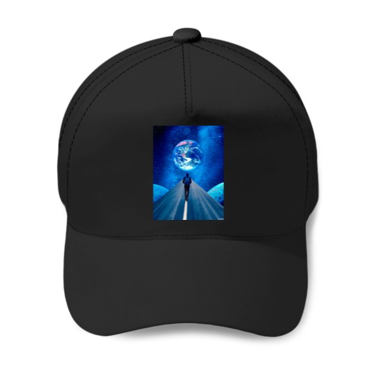 Discover Walking on Road To Blue spaces Baseball Caps