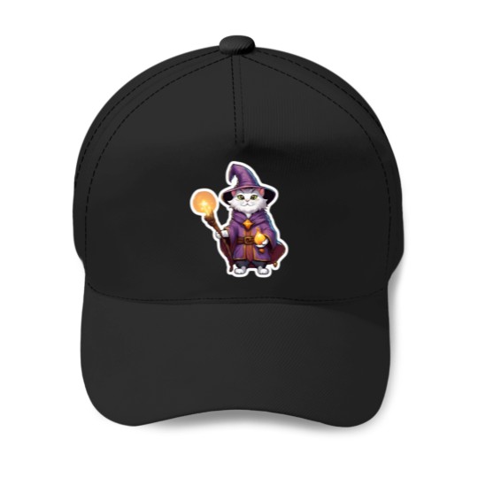 Discover Cute Wizard Cat 2 Baseball Caps