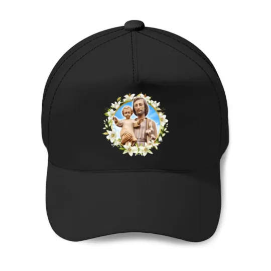 Discover Saint Joseph and Jesus - Lilies (S�o Jos� e Jesus)A�ucena Baseball Caps