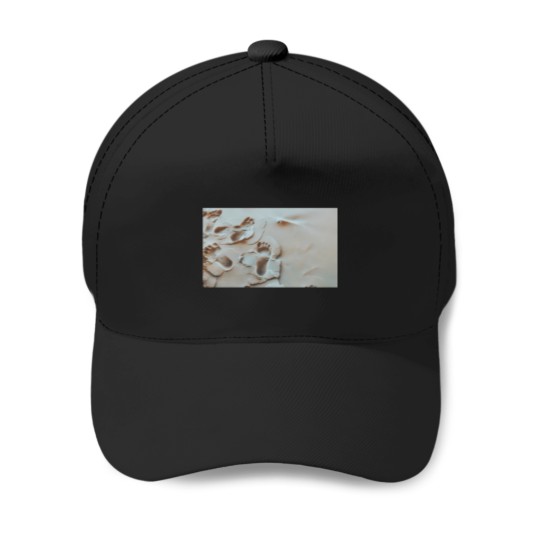 Discover Foot Prints In The Sand Baseball Caps