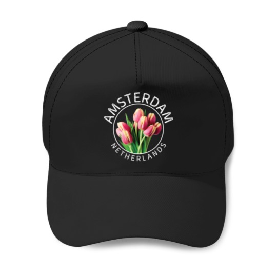 Discover Amsterdam Tulip Festival Gift Netherlands Tulips Baseball Caps