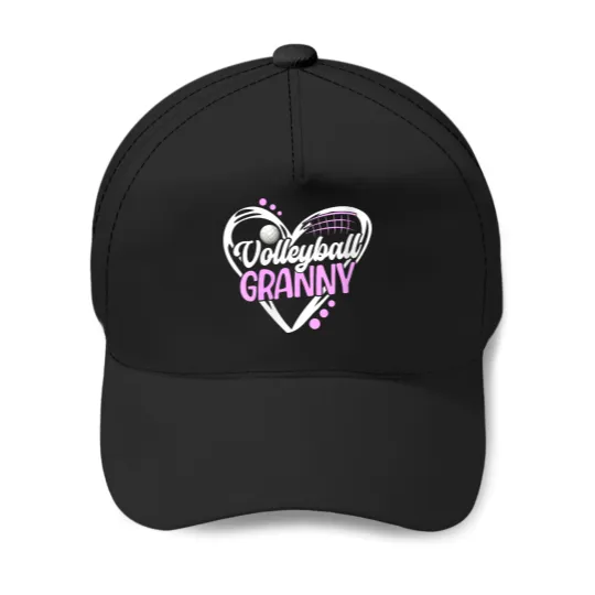 Discover Volleyball Granny Heart Granny Of A Volleyball Player Granny Baseball Caps
