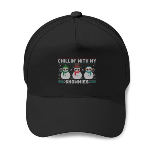 Discover Chillin With My Snowmies Cute Snowman Ugly Christmas Baseball Caps
