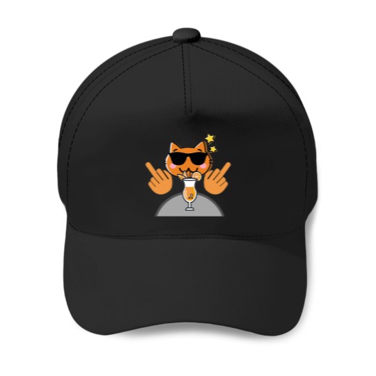 Discover Cool Cat Fk You Baseball Caps
