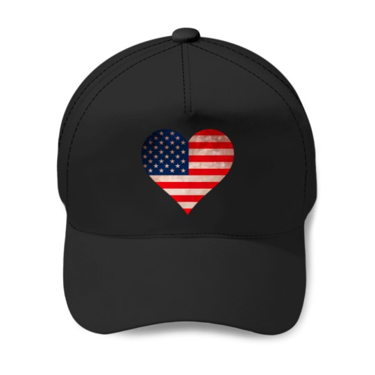 Discover Grunt-Usa-Flag-Heart-Patriotic-American-Flag-Worn-Flag-Pullover-Hoodie T-Shirt Baseball Caps