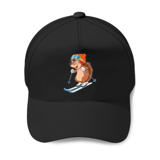 Discover Cute-Hedgehog-Skiing-In-Winter-Sports-T-Shirt Baseball Caps