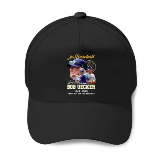 Discover Bob Uecker Baseball 1934-2025 Thank You T- Baseball Caps