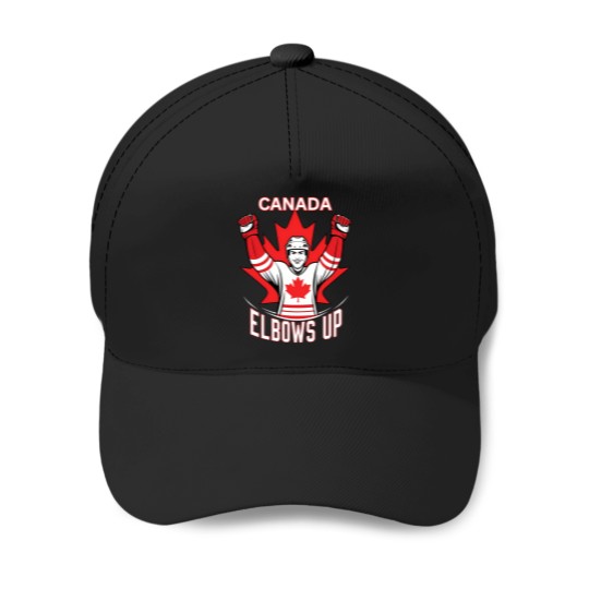 Discover Canada Elbows Up T-Shirt Hockey Fan Shirt Design Baseball Caps