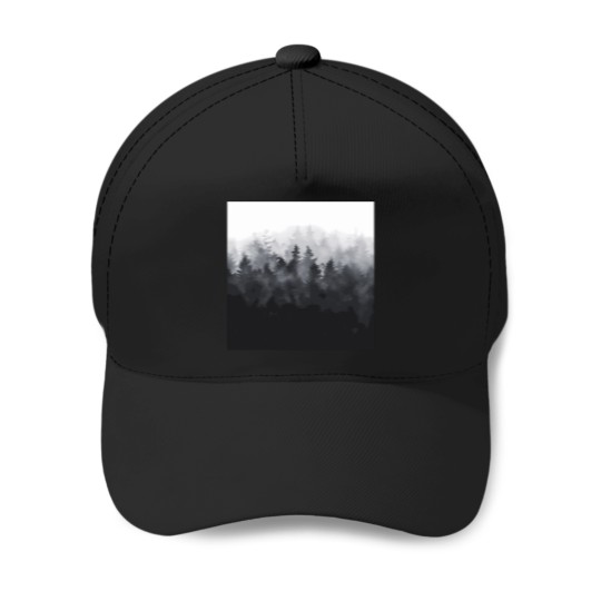 Discover The-Heart-Of-My-Heart--Midwinter-Blues-Gothic-Ravencore-Forest-With-Cascadia-Trees-Covered-In-Magic-Fog T-Shirt Baseball Caps