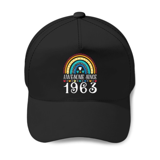 Discover Awesome Since 1963 60Th Family Chrismast Present Gift Baseball Caps