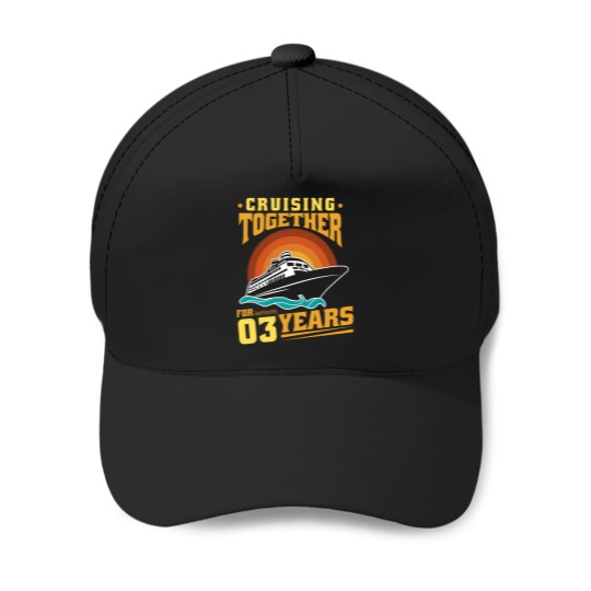 Discover 3Rd Wedding Anniversary Cruise 3 Years Couples Vacation Baseball Caps
