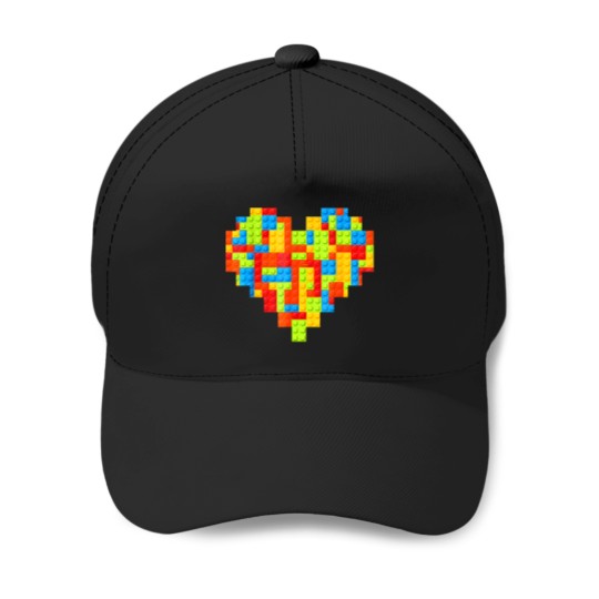 Discover mater builder block brick building valentine day boy Baseball Caps