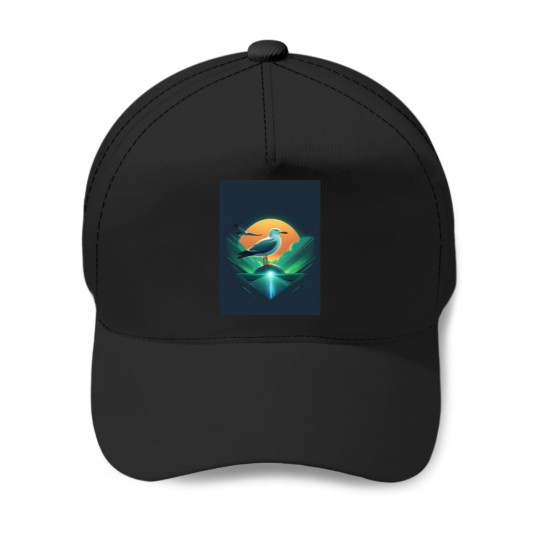 Discover The Seagull Planet Graphic Baseball Caps