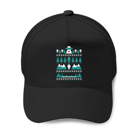 Discover Paranormal Christmas Sweater Baseball Caps