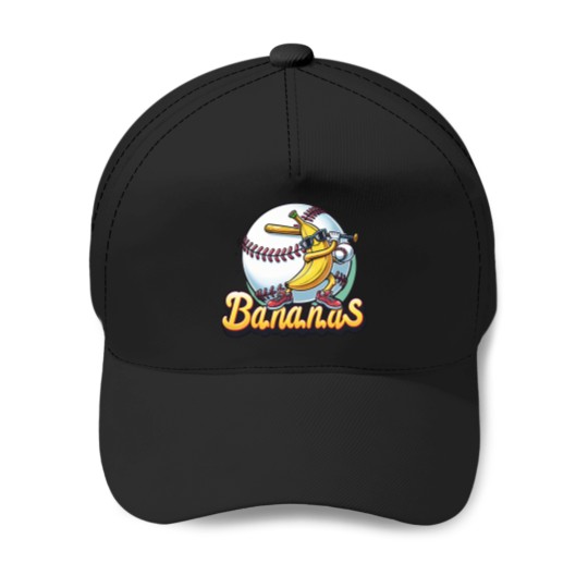 Discover Let's Go Bananas Baseball Baseball Caps, Sports Team Mascot Baseball Caps