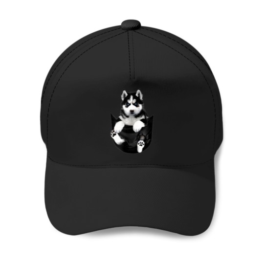 Discover Siberian Husky in My Pocket Cute Dog Lovers Baseball Caps