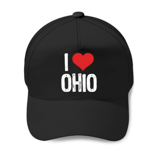 Discover I-Love-Ohio T-Shirt Baseball Caps