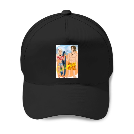 Discover California-Couple-(Human-States-150) T-Shirt Baseball Caps