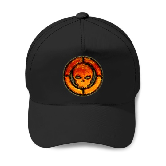 Discover Flaming skull Baseball Caps