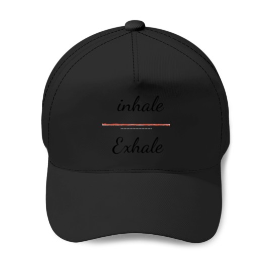 Discover Inhale &amp_ Exhale yoga TShirt Baseball Caps