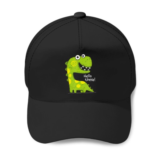 Discover Funny Cute T-Rex Dinosaur Green Dino Adult And Kids Baseball Caps